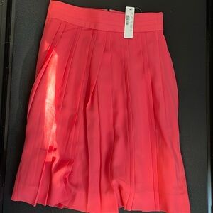 Like New J. Crew pink pleated midi skirt Size 0P